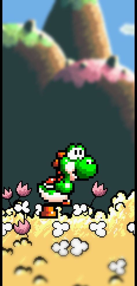 Yoshi Super Mario Aesthetic, Mario Astetic Wallpaper, Yoshi Wallpaper Lockscreen Mario, Mario World Background, Aesthetic Mario Wallpaper, Mario Boo Wallpaper, Wii Background Wallpaper, Bowser Wallpaper Iphone, Yoshi Background