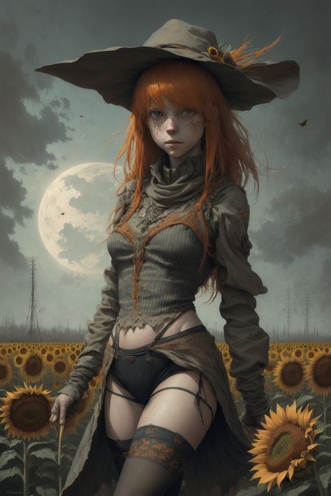 Dnd Scarecrow, Scarecrow Character, Inktober 2023, Witchy Art, Fantasy Ideas, Crow Art, Art Women, Dungeons And Dragons Characters, Beautiful Dark Art