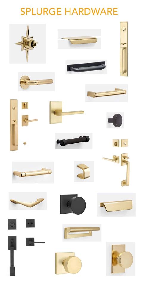 Trendy Home Hardware For Every Budget! - A Beautiful Mess Rejuvenation Hardware, Update Doors, Interior Door Hinges, Modern Door Hardware, Interior Door Hardware, Main Kitchen, Modern Interior Door, Bathroom Tv, Black Cabinet Hardware