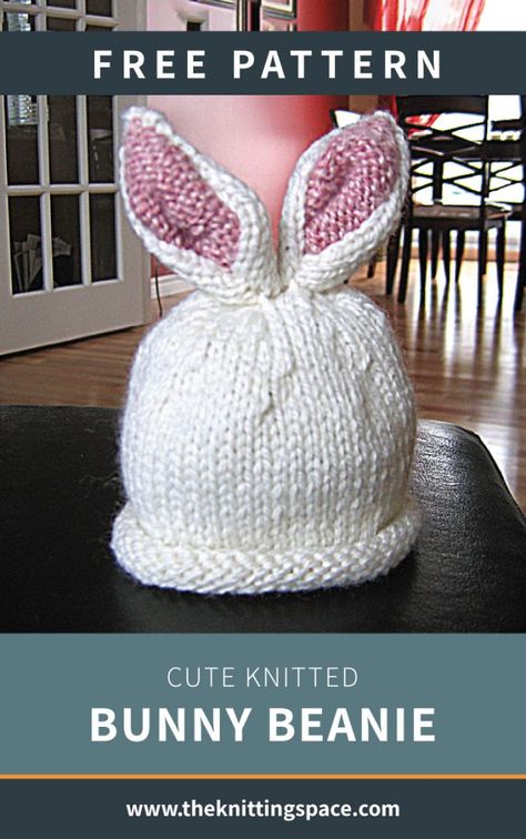 Bunny Hat Knitting Pattern, Bunny Hat Pattern, Floppy Bunny Ears, Bunny Ears Hat, Bunny Beanie, Jackets Pattern, Baby Bunny Hat, Floppy Bunny, Knitting Space