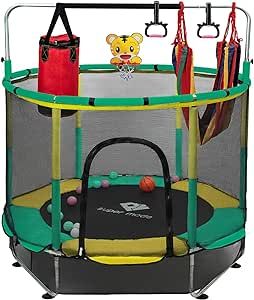 Trampoline for Kids, 5FT Adjustable Toddler Trampoline, Indoor/Outdoor Mini Baby Trampoline with Enclosure Net, No-Gap Safe Design, Gifts for Boys & Girls Baby Trampoline, Trampoline Indoor, Small Trampoline, Trampoline For Kids, Toddler Trampoline, Outdoor Trampoline, Toddler Outdoor, Indoor Trampoline, Kids Trampoline