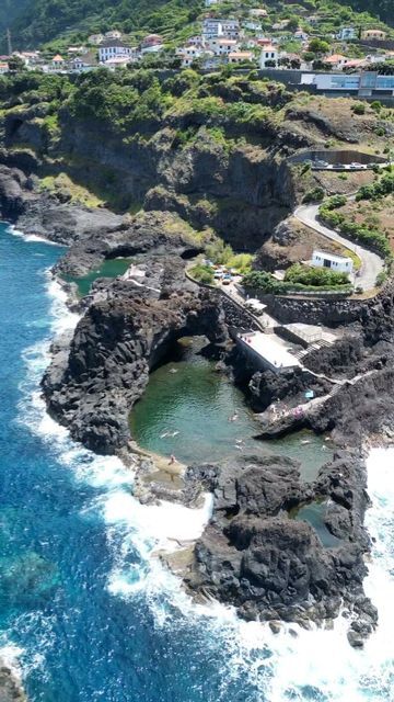 My Guide Madeira on Instagram: "Seixal Natural Pools 💯💦 Located in the north part of Madeira, close to Porto Moniz, you will find this spectacular natural pools. Book with us www.myguidemadeira.com #poolsofinstagram #naturalpools #seixalmadeira #ilhadamadeira #visitmadeira #madeiraisland" Porto Moniz, Natural Pool, Portugal, Pool, Collage, Photography, Pins, On Instagram, Instagram