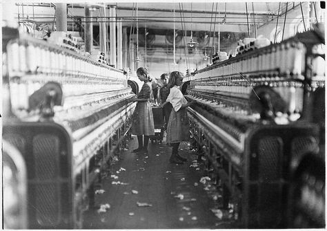 Spinners and doffers in Mollahan Mills. Many others as small. Newberry, S.C., December 1908 | Flickr - Photo Sharing! Lewis Wickes Hine, Industrial Era, Lewis Hine, Progressive Era, Wood Gallery Frames, Cotton Mill, Child Labour, The Industrial Revolution, The Gilded Age