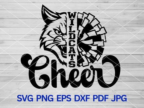 Wildcats Cheer, Wildcats Svg, Momma Shirts, Painted Things, Wildcats Football, Cheer Svg, Sport Mom, Star Svg, Mom Stuff