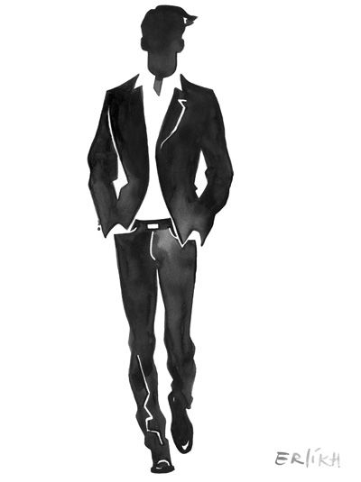 Barbara Laurie Photographers Eduard Erlikh - Fashion Illustration  #KappAhl #Men #StoreDecor Fashion Sketches Men, Silhouette Sketch, Fashion Illustration Collage, Mens Fashion Illustration, Digital Art Photography, Man Illustration, Painting People, Fashion Art Illustration, Human Figure