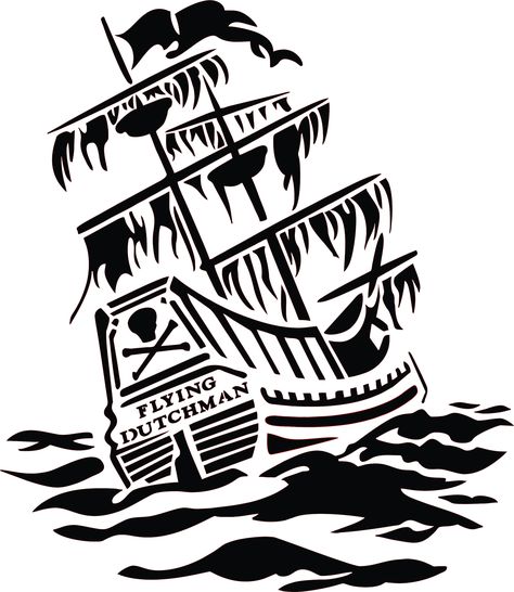 Pirate Ship Halloween, Vinyl On Shirts, Pirate Halloween Decorations, Ship Silhouette, Halloween Pumpkin Stencils, Scooby Doo Halloween, Laser Cut Wood Crafts, Flying Dutchman, Pirate Halloween