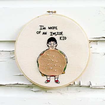 gene bob's burgers embroidery Bobs Burgers Embroidery, Alt Embroidery, Bobs Burger, Diy Plush, Funny Embroidery, Bob's Burgers, Diy Holiday Gifts, Bobs Burgers, Embroidery For Beginners