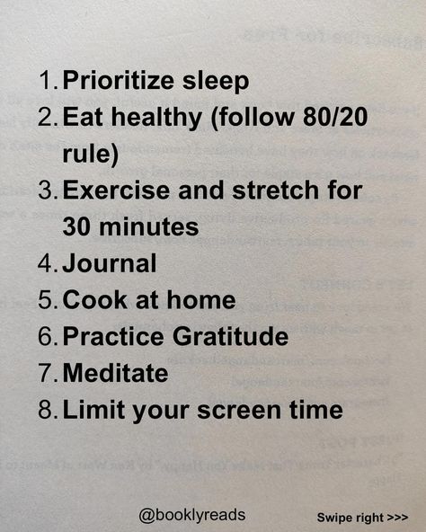 25 habits to level up your life. Share with someone who needs it and follow @booklyreads for more self-improvement tips. #habits #habitscoach #selfimprovement #personaldevelopment #healthyhabits #lifelessons #booklyreads Level Up Your Life, Todo List, Bullet Journal Design Ideas, Everything Happens For A Reason, Cook At Home, Practice Gratitude, June 17, Journal Design, Screen Time