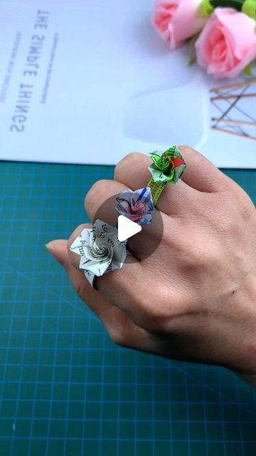 Paper Ring Origami, Origami Ring, Paper Rings, Test Paper, Diy Ring, Paper Craft Ideas, Cool Paper Crafts, Paper Ring, January 19