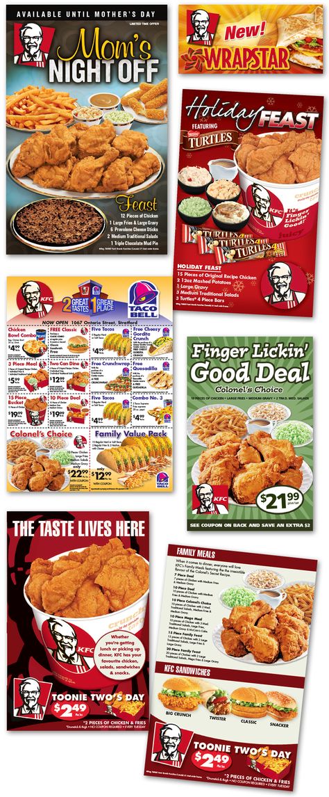 Kfc Menu Board, Burger Flyer, Creative Restaurant, Ju Ju, Restaurant Flyer, Menu Boards, Fold Brochure, Point Of Purchase, Menu Board