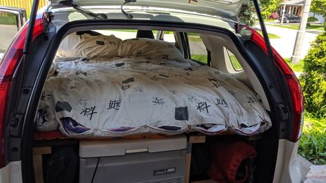 Honda CRV Camper Conversion - Our Retired Life { Alex & Yula Crv Camping, Crv Camper, Honda Crv Awd, Honda Crv 2015, Retired Life, Rv Car, Micro Camper, Camper Conversion, We Did It