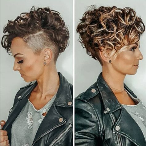 Hairstyle Youtube, Cute Short Haircuts, Shorthair Hairstyles, Short Curly Haircuts, Haircuts For Curly Hair, Curly Hair Women, Curly Bob Hairstyles, Penteado Cabelo Curto, Short Haircut