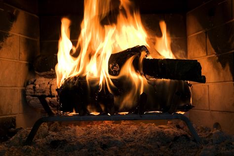 How Often Should Gas Fireplace Chimneys Be Cleaned? | Hunker Wallpaper Fireplace, Fire Safety Tips, Winter Fire, Brick Chimney, Fireplace Logs, Best Pubs, Fire Burning, Gas Logs, Wood Fireplace