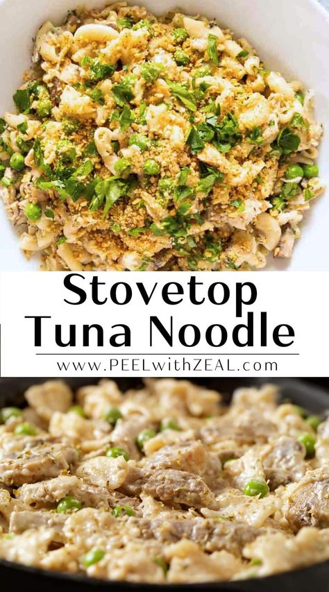 Tuna Noodle Casserole Recipe, Tuna Noodle Casserole, Tuna Noodle, Tuna Casserole, Pot Dinners, One Pot Dinners, Skillet Dinners, Noodle Casserole, Small Pasta