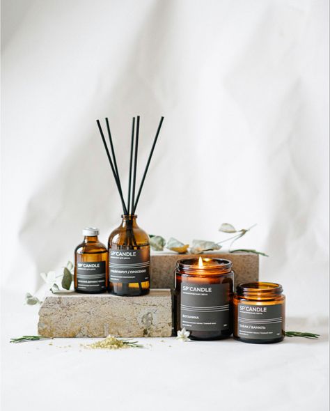 Reed Diffuser Packaging, Bohemian Candle, Hygge Candles, Candle Photoshoot, Earthy Home, Ads Creative Advertising Ideas, Perfume Diffuser, Candles Photography, Aroma Candle