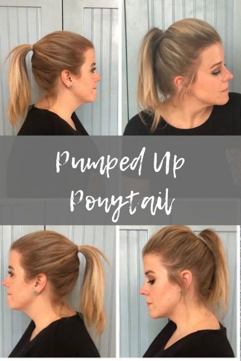 Add some spice to your everyday ponytail! Quick and easy hair for the busiest days.  #Hairtutorial #hairstyle #momstyle #easyhairstyle #hairvideo #simplehairstyle #hairforbeginners Puffy Ponytail Hairstyles Tutorial, Puffy Ponytail, Everyday Ponytail, How To French Braid, Up Ponytail, Diy Ponytail, Bridal Ponytail, Side Ponytails, Ponytail Hairstyles Tutorial