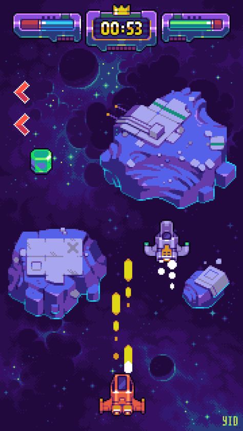 Two Dots Game, Game Mockup, Game Room Ideas Man Caves, Top Down Game, Cartoon Space, Idle Game, 8 Bit Art, Space Battles, Space Games