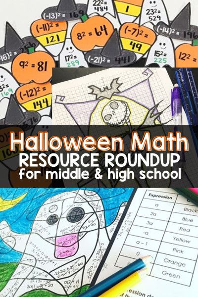 Halloween Math Middle School, Holiday Math Activities, Literal Equations, Halloween Math Worksheets, Fall Math Activities, Integer Operations, Halloween Math Activities, Simplifying Expressions, Maths Activities Middle School