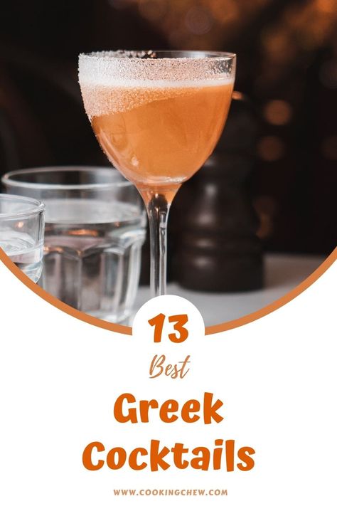 It's time to take your taste buds on a trip, but you don't have to go far. With this list of Greek cocktails, you can feel like you're on vacation from the comfort of your own kitchen! Mediterranean Cocktail, Mediterranean Drinks Alcohol, Greek Alcoholic Drinks, Mediterranean Cocktail Recipes, Greek Cocktails Recipe, Greek Drinks Alcohol, Mediterranean Drinks, Greek Mixed Drinks, Mediterranean Cocktails Drinks