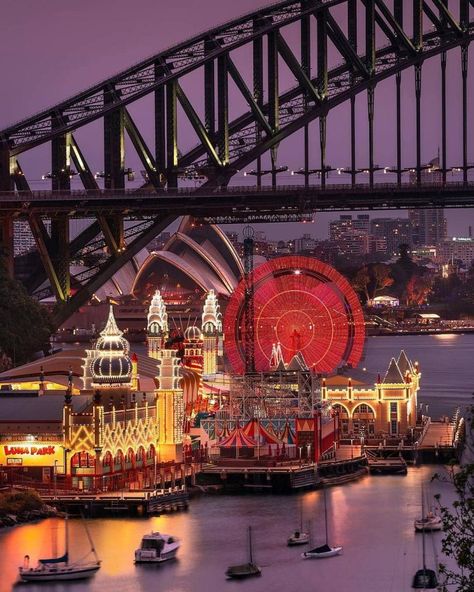 Makeup Concert, Nature Guitar, Forest Food, Luna Park Sydney, Traveling Art, Dance Gym, Luna Park, Art Forest, Sydney Harbour