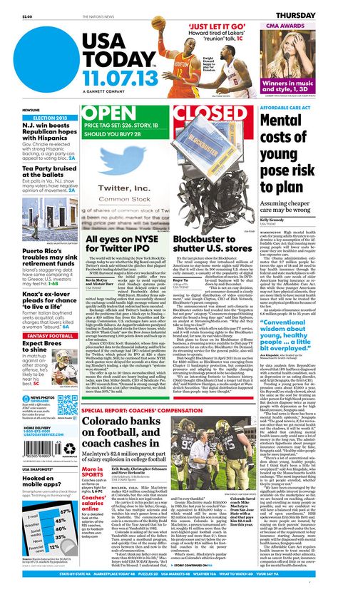 USA Today, published in McLean, Virginia USA Usa Today Newspaper, Morning Newspaper, Virginia Usa, Just Let It Go, Newspaper Design, Usa News, Usa Today, Newspaper, Tea Party