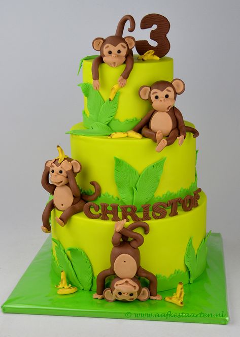 Fondant Monkey, Monkey Birthday Cakes, Cake Monkey, Easy Cupcakes Decoration, Monkey Cake, Monkey Birthday, Animal Cakes, Easy Cupcakes, Animal Cake