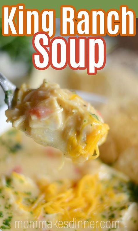 King Ranch Chicken Soup, Ranch Soup, Ranch Chicken Soup, Crossiant Recipes, King Ranch Chicken, Seafood Dinner Recipes, Great Dinner Recipes, Chicken Crockpot, King Ranch