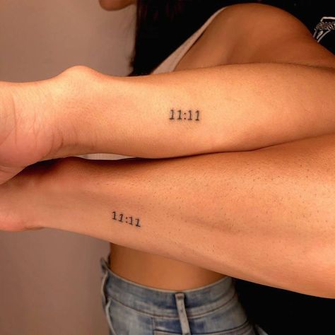 11:11 Tattoo Ideas, 11 11 Tattoo, Maching Tattoos, Cute Matching Tattoos, Small Matching Tattoos, Couple Matching Tattoo, Small Couple Tattoos, Cute Couple Tattoos, Couple Tattoos Unique