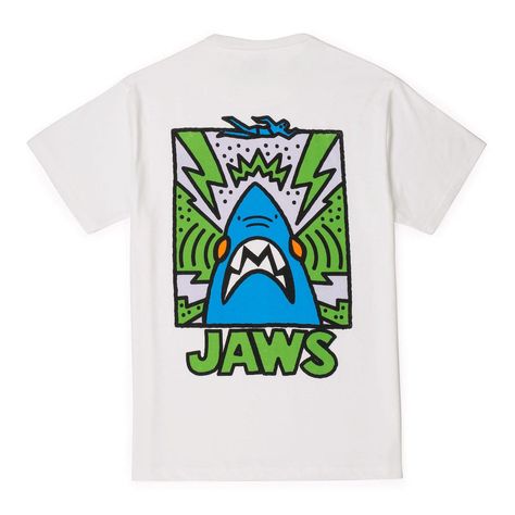 RSVLTS Jaws Crewneck T-shirt Jaws "Doodleshark" – Crewneck Tee Jaws Tshirt, Shark Reference, Sharks, Dream Wardrobe, Ram, Tee Shirts, Crew Neck, Graphic Design, Wardrobe