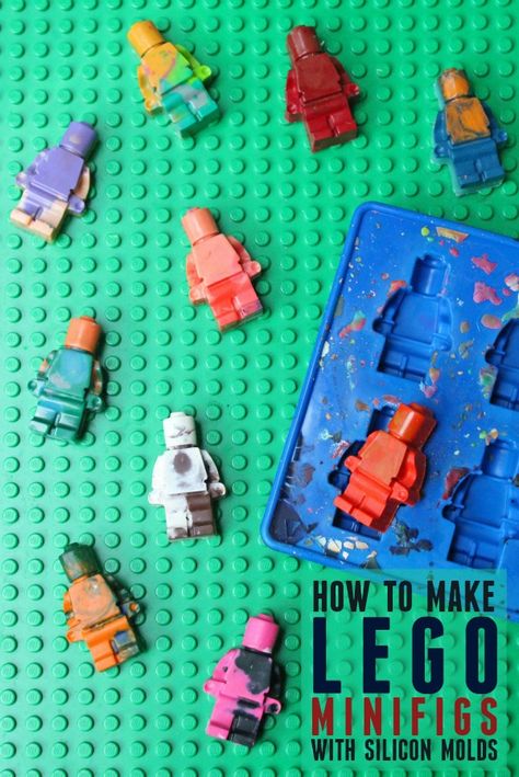 How to make LEGO minifigs using silicon molds Crayon Silicone Mold, Lego Molds, Chocolate Lego, Crayon Molds, Making Crayons, Silicon Molds, Diy Crayons, Lego Activities, Lego Minifigs