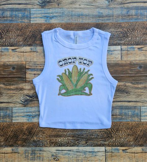 Cool Tank Tops, Summer Merch, Corn Crop, Corn Field, Closet Wishlist, Merch Ideas, Fantasy Wardrobe, Funny Tank Tops, Best Tank Tops