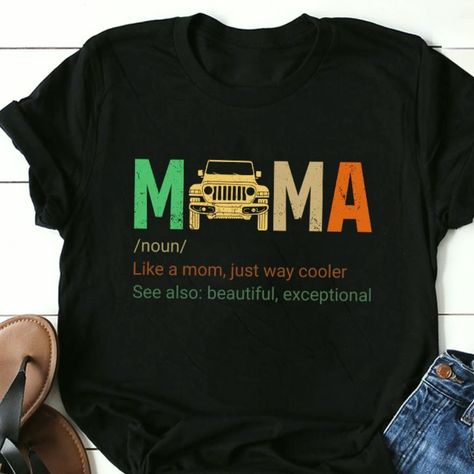 Jeep T Shirt Jeep Mama, Jeep Tee Shirts, Best Gift For Jeep Owners - Product Details: + This Heavy Cotton Tee Has The Classic Cotton Look And Feel. Casual Elegance Will Make It An Instant Favorite In Everyone's Wardrobe. + 5.3-Ounce, 100% Cotton + Double-Needle Neck, Sleeves And Hem; Roomy Unisex Fit + Decoration Type: Digital Print + Runs True To Size + Machine Wash: Warm (Max 40c Or 105f) - Other Colors And Styles Are Available By Request -Care Instructions-- Wash Item Inside Out In Cold Water Jeep Life Decal, Jeep Clothing, Jeeps Wrangler, Jeep Gear, Jeep Gifts, Jeep Shirts, Dog Girl, Jeep Wrangler Accessories, Wrangler Accessories