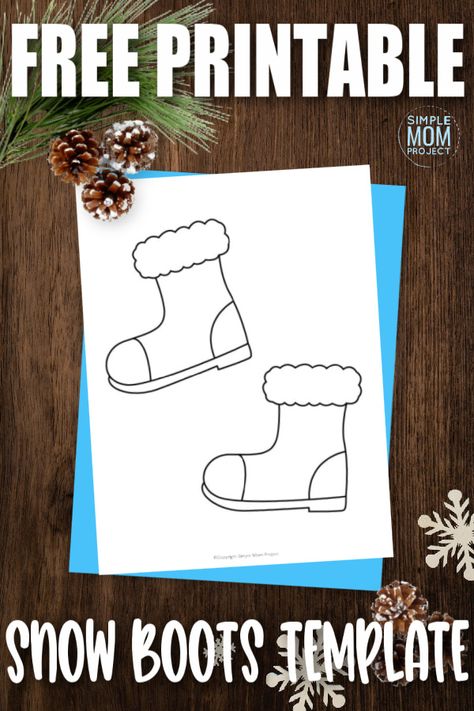 Winter Templates Archives - Simple Mom Project Winter Clothing Art For Preschool, Winter Clothing Activities For Toddlers, Winter Clothes Crafts For Toddlers, Childcare Themes, January Crafts For Kids, Preschool January, Simple Mom Project, January Themes, Cute Snow Boots