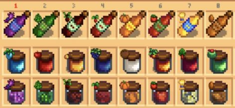 Preserves Jar Stardew Valley, Super Cucumber Stardew Valley, Lance Stardew Valley Expanded, Stardew Valley Jars Vs Kegs, Stardew Beehive, Bee Layout Stardew, Stardew Valley Mods, Stardew Valley Pufferfish, Stardew Farms