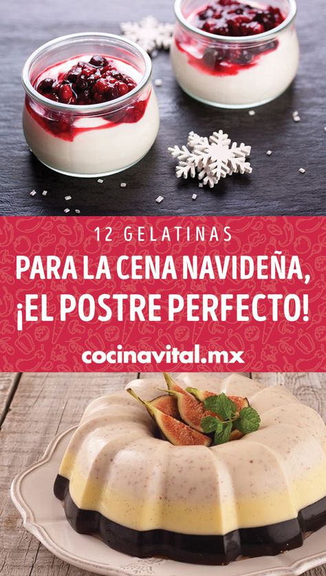 Lúcete con familiares, amigos e invitados llevando un delicioso postre a la fiesta familia, te damás más de 10 opciones de gelatinas para la cena navideña. Mexican Jello Recipe, Gelatin Recipes, Dessert Shots, Jello Desserts, Jello Recipes, Mexican Dessert, Jelly Recipes, Easter Dessert, Dessert Cupcakes