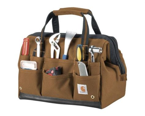 The 5 Best Tool Bags for DIYers and Pros - Bob Vila Best Tool Bag, Electrician Tool Bag, Camper Awnings, Tool Tote, Electrician Tools, Rv Accessories, Tool Bags, Rug Bag, Camping Backpack