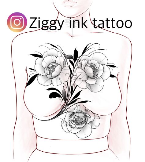 Chest Tattoo Flowers, Chest Tattoo Drawings, Love Symbol Tattoos, Optical Illusion Tattoos, Illusion Tattoos, Realism Tattoos, Mystical Tattoos, Rose Tattoos For Women, Chest Design