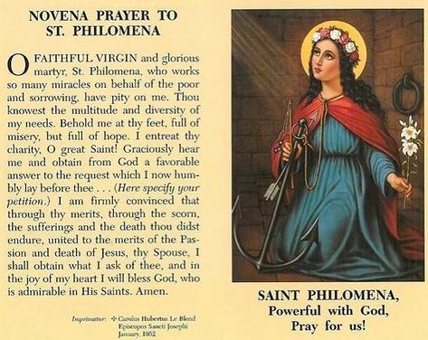 St Jude Prayer, St Philomena, Saint Philomena, Mary Immaculate, Ora Pro Nobis, Orthodox Prayers, Novena Prayers, My Needs, Miracle Prayer