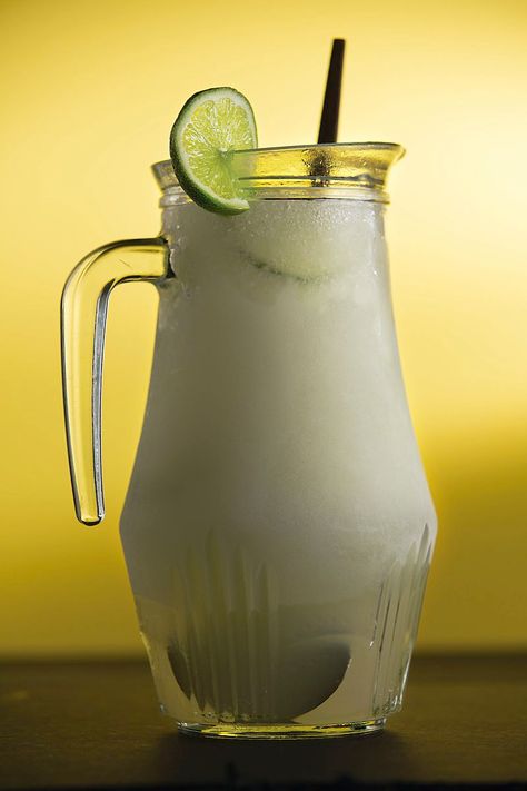 Frozen Limeade Margarita Recipe | Saveur Frozen Limeade Margarita, Limeade Margarita, Spiked Lemonade, Pitcher Drinks, Frozen Limeade, Pitcher Cocktails, Fresh Fruit Recipes, Frozen Margaritas, Silver Tequila