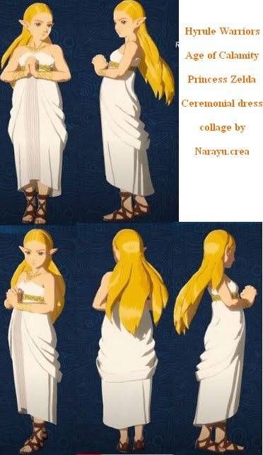 Princess Zelda Reference, Zelda Ceremonial Dress, Princess Zelda Costume Diy, Zelda White Dress, Hyrule Warriors Zelda, Zelda Reference, Princess Zelda Costume, Hyrule Warriors Age Of Calamity, Age Of Calamity