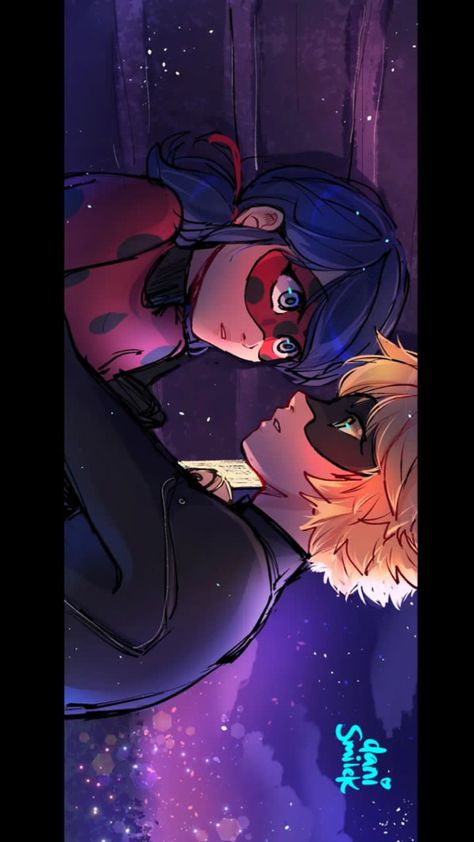 Miraculous Ladynoir Fanart, Lady Noir Fanart, Miraculous Awakening Movie, Awakening Movie, Miraculous Awakening, Mlb Fan Art, Miraculous Fanart, Ladybug E Catnoir, Miraculous Ladybug Kiss