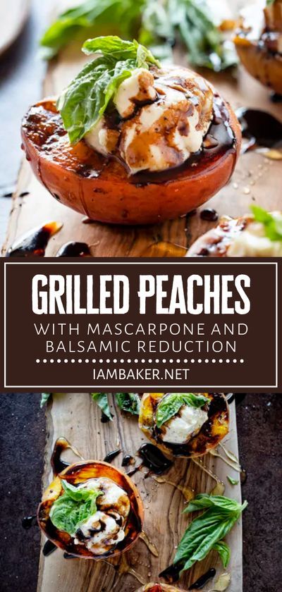 Grilled Peaches Balsamic, Balsamic Reduction Recipe, Balsamic Peach, Smoked Recipes, Bbq Recipes Grill, Easy Grilling Recipes, Fruit Cobbler, Gourmet Dinner, Balsamic Reduction