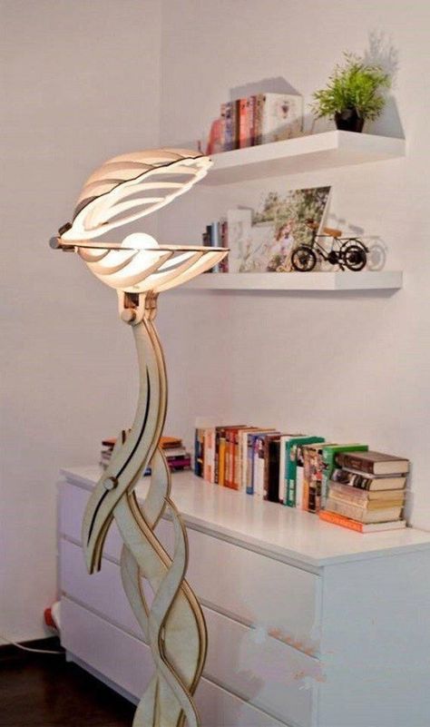 Laser Cut Lamps, Shell Lamp, Structural Analysis, Cnc Files, Laser Cut Patterns, Cnc Wood, Cnc Design, Wood Lamp, Wooden Books