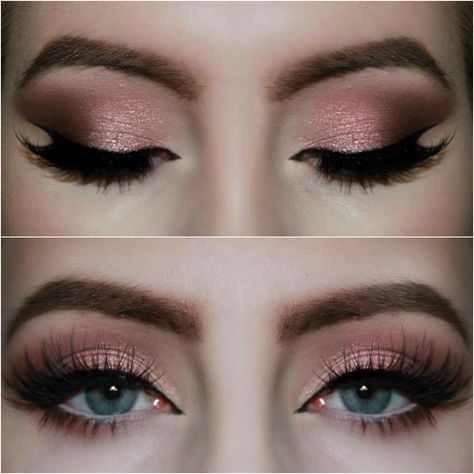 Rose Gold Smokey Eye! Tutorial: https://www.youtube.com/watch?v=gYf_tFuc--o Light Smoky Eye, Wet N Wild Eyeshadow, Rose Gold Eye Makeup, Eye Makeup Tutorials, Smoky Eye Makeup Tutorial, Rose Eyeshadow, Gold Smokey Eye, Rose Gold Makeup, Hooded Eye Makeup