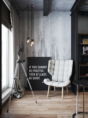 Dark and moody modern industrial apartment in Russia Modern Industrial Apartment, Industrial Lounge, Workspace Ideas, Sofa Santai, Modern Appartement, Industrial Apartment, Minimal Interior Design, Interior Minimalista, Industrial Interior Design