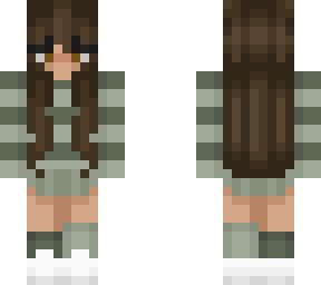 Minecraft Skim, Minecraft Outfits, Minecraft Girl Skins, Minecraft Skin, Silly Girls, Brunette Girl, Minecraft Pixel Art, Taste The Rainbow, Minecraft Skins