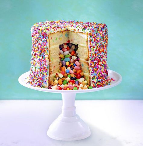 Piñata Cake, Pinata Cake, Stop And Shop, Confetti Cake, White Frosting, Giant Food, Box Cake Mix, Rainbow Sprinkles, Round Cake Pans