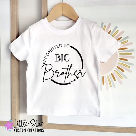 Big Brother Tshirts, Big Brother Tshirt, Promoted To Big Brother, Star Tshirt, Big Brother, Kids Tops, Pregnancy Announcement, Custom Creations, Tshirt Colors