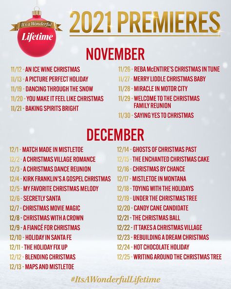 Lifetime on Twitter: "It’s the most WONDERFUL time of the year and we’ve got an early x-mas 🎁 for you! Our #ItsAWonderfulLifetime movie slate is HERE and we’re ready to bring the Christmas cheer all winter long with 35 new movies, kicking off Friday, November 12th ❤️ https://t.co/X8TOCgmjSn" / Twitter Christmas Baby Pictures, Merry Christmas Baby, Ghost Of Christmas Past, Snoopy Funny, Christmas Dance, Ice Wine, November 12th, Hallmark Christmas, Christmas Past