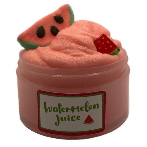 Slime With Clay, Clay Watermelon, Slime Food, Food Slime, Instant Snow, Playing With Slime, Watermelon Slice, Idea Birthday, Fresh Watermelon